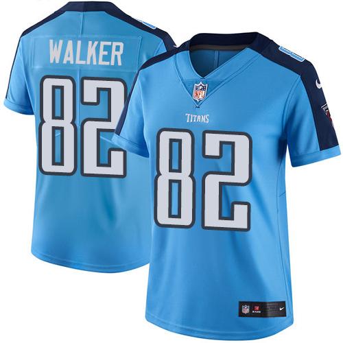 2019 Women Tennessee Titans #82 Walker light blue Nike Vapor Untouchable Limited NFL Jersey